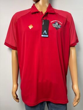 Antigua Washington Nationals World Series 2019 Red Polo Shirt Size XL